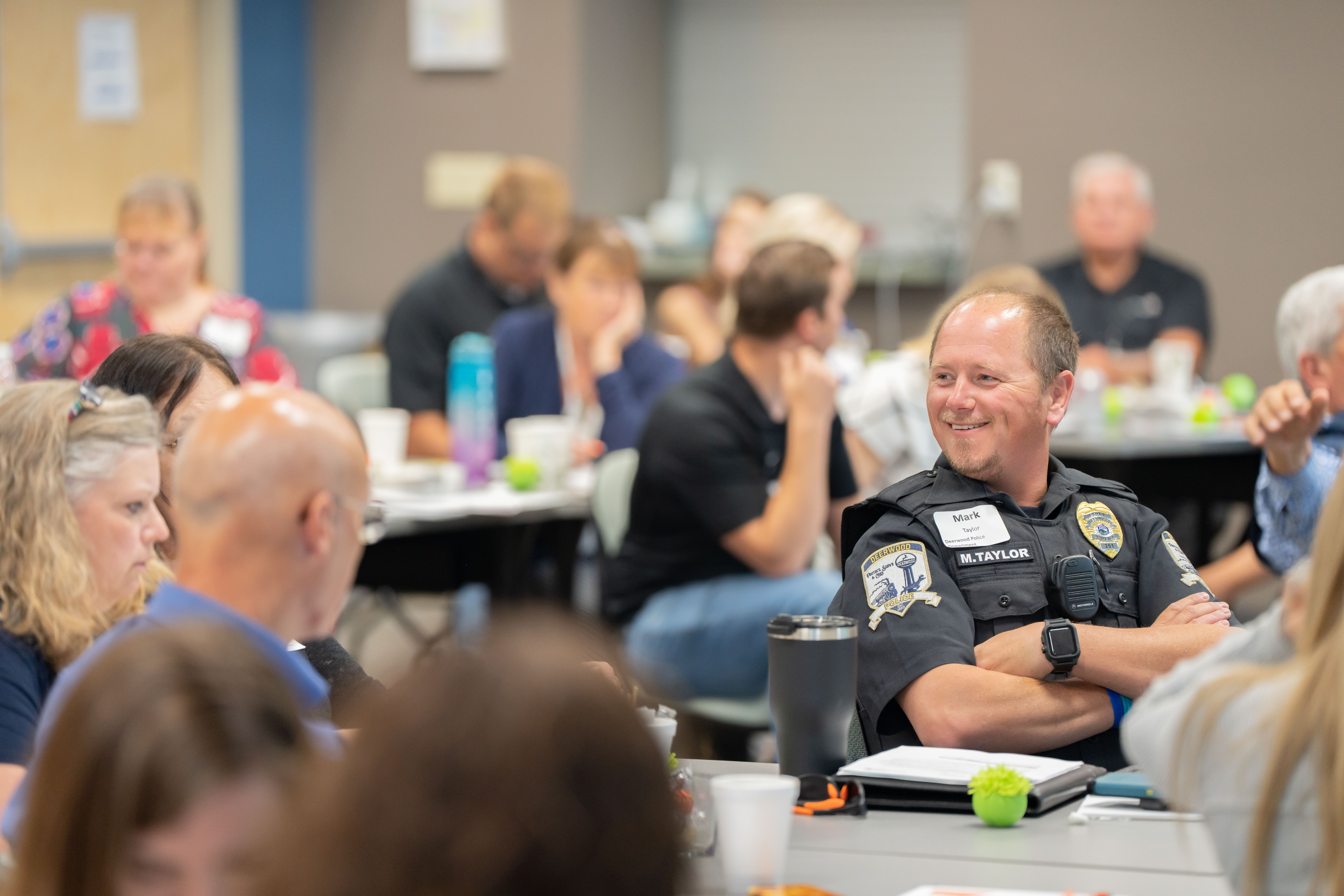 Law enforcement officers at a training
